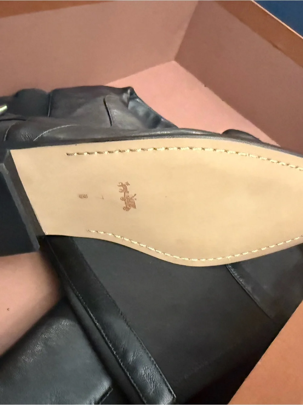 Coach Black Leather Over-the-Knee Riding Boots